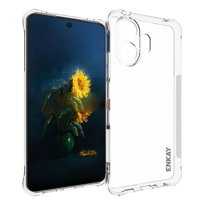 HAT PRINCE for TCL NxtPaper 70 Pro 5G ENKAY Clear Phone Case Shockproof Anti-slip TPU Cover - Transparent
