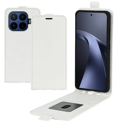For Xiaomi 17T Pro Case with Card Slots Vertical Flip Leather Phone Cover - White