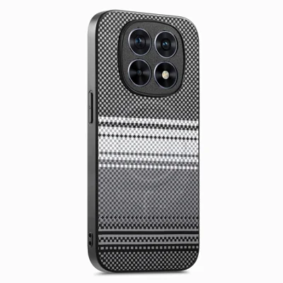 Magnetische Case voor Xiaomi Redmi Note 15 4G (Global) PU-leer + PC + TPU Gradiënt Telefoonhoes - Zwart