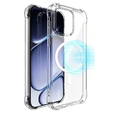 IMAK voor OnePlus Nord CE6 5G Magnetische Hoes Luchtzak Schokbestendige Bescherming TPU Telefoonhoes - Transparant