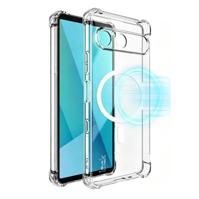 IMAK for Sony Xperia 10 VI Magnetic Case Airbag Shockproof Protection TPU Phone Cover - Transparent
