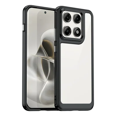 Obudowa na telefon Motorola Edge 70 Pro 5G, przezroczysta ochronna obudowa z tworzywa TPU i akrylu – Czarny