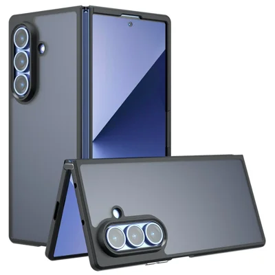 Folia na telefon Samsung Galaxy Z Fold8 Ultra, obudowa z matowego TPU i PC, przezroczysta czarna