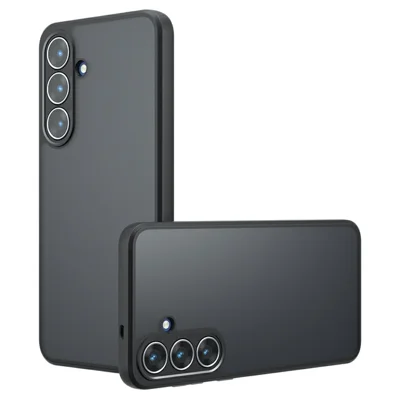 Für Samsung Galaxy S26 FE Hülle Skin-Touch TPU + PC Matt Handy-Rückseite - Transparent Schwarz