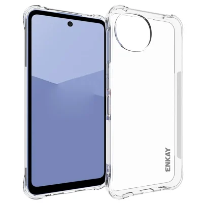 HAT PRINCE for Sharp Aquos Wish6 ENKAY Clear Phone Case Shockproof Anti-slip TPU Cover - Transparent