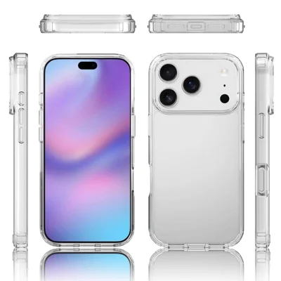 For iPhone 18 Pro Clear Phone Case TPU+Acryl stødfast hylster til bagside - Klar