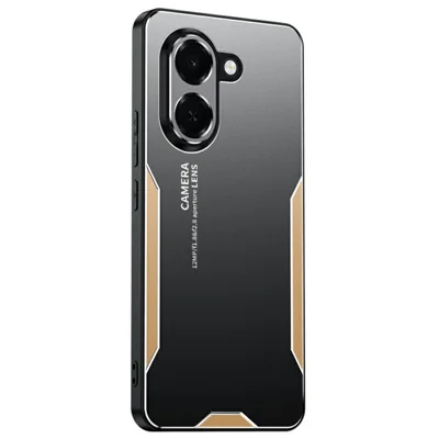 For Honor Play 80 Plus 5G Phone Case Aluminium Alloy TPU PC Back Cover - Gold