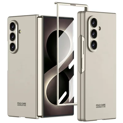 GKK для Samsung Galaxy Z Fold8 Ultra чехол из прочного поликарбоната с защитой от царапин и закаленным стеклом — титаново-серый
