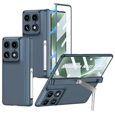 GKK для Motorola Razr Fold 5G чехол-книжка с подставкой, магнитная защита шарнира, корпус из поликарбоната и закалённого стекла — зелёный