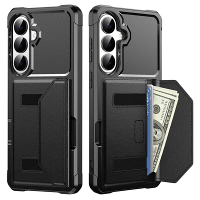 Custodia per Samsung Galaxy A57 5G con Portacarte in Pelle + TPU Antiurto - Nero