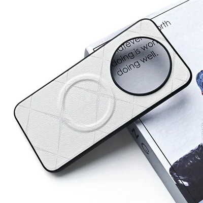 Coque magnétique pour Honor X80 Pro Max 5G, housse anti-chute en cuir PU, TPU et PC avec motif en forme de X, couleur blanche