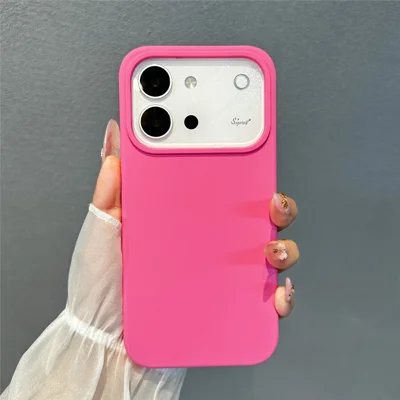 For vivo S60 5G Case Skin-Friendly Liquid Silicone + PC Phone Cover - Hot Pink