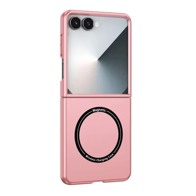 For Samsung Galaxy Z Flip8 Magnetic Case Folding Phone PC Cover - Pink