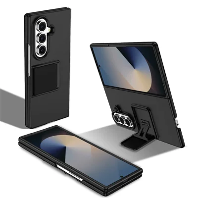 For Samsung Galaxy Z Fold8 Ultra Case Kickstand Hard PC Folding Phone Cover - Black