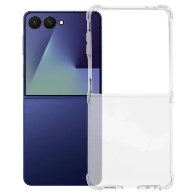 Capa Transparente em TPU Cristalino para Samsung Galaxy Z Flip8 com Cantos Reforçados - Transparente