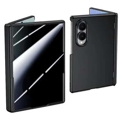 For Samsung Galaxy Z Fold8 Case with Privacy Screen Protector Hard PC Skin-touch Phone Cover - Black