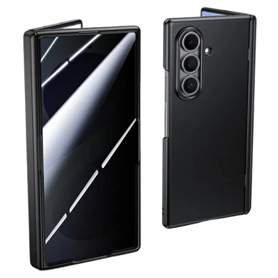 For Samsung Galaxy Z Fold8 Ultra Case with Privacy Screen Protector Hard PC Skin-touch Phone Cover - Black