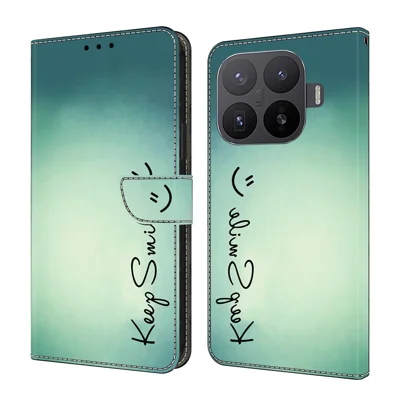 Coque Portefeuille pour Xiaomi 17T Pro, Housse en Cuir PU avec Support - Gardez le Sourire