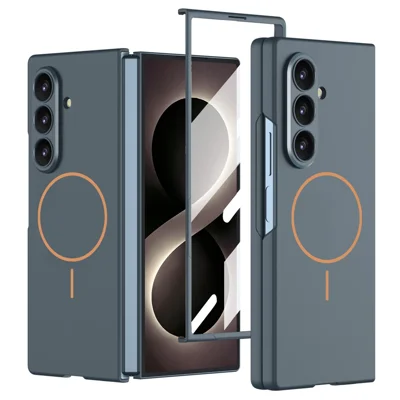 GKK Para Samsung Galaxy Z Fold8 Ultra Capa Magnética Fina com Cobertura de Telemóvel em PC Rígido com Filme de Vidro Temperado - Verde
