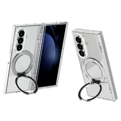 For Samsung Galaxy Z Fold8 Ultra Case Magnetisk Stand PC + TPU Clear Telefonbeskyttelse - Transparent