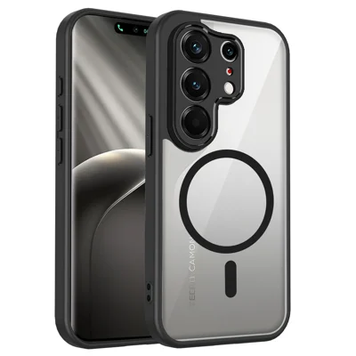Coque magnétique transparente en PC + TPU antichoc et agréable au toucher pour TECNO Camon 50 4G - Noir