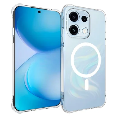 WANLONFENG till Oppo Reno16 FS 5G / Oppo Reno16 F 5G TM1-serie 2,0 mm Magnetisk Skalskydd Transparent TPU Mobilhölje - Transparent