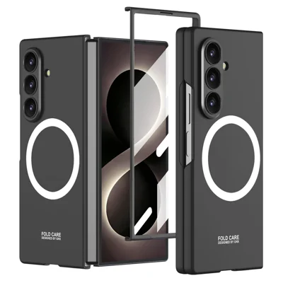 GKK voor Samsung Galaxy Z Fold8 Ultra Magnetische Hoes PC Telefoonhoes met Schermbescherming - Zwart