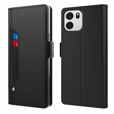 For OnePlus Nord CE6 5G Case PU+TPU Magnetic Flip Phone Cover with Stand - Black