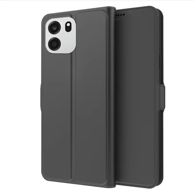 Obudowa do OnePlus Nord CE6 5G, odporna na wstrząsy, z tworzywa TPU i skórzanego pokrowca z miejscem na karty - Czarny