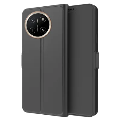 Étui pour Honor X80 Pro Max 5G, Étui Antichoc avec Coque Intérieure en TPU et Revêtement en Cuir, Fente pour Cartes - Noir