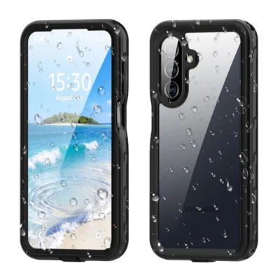 REDPEPPER A-Serie für Samsung Galaxy A27 5G IP68 Handyhülle, transparenter Rücken, wasserdicht - Schwarz