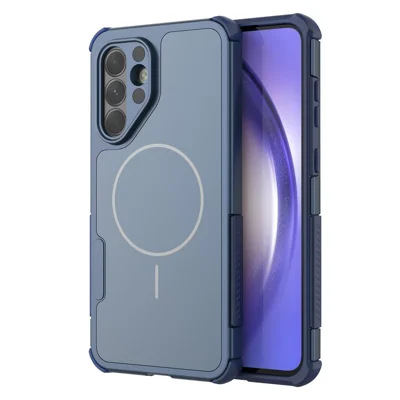 Магнитный чехол для Samsung Galaxy A36 5G / A56 5G, ударопрочный, с воздушной подушкой, из поликарбоната и термопластичного полиуретана, синий