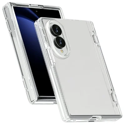 For Samsung Galaxy Z Fold8 Case PC + TPU Shockproof Clear Phone Cover - Transparent
