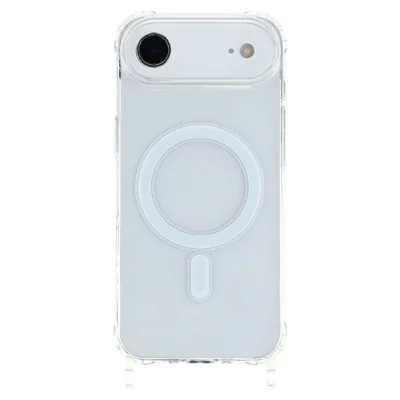 Capa Transparente para iPhone Air, Compatível com MagSafe, TPU+PC, 1,5 mm, Capa Transparente com Orifícios para Cordão - Transparente