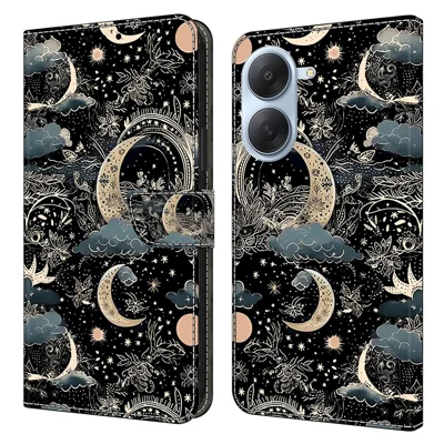 Wallet Case For Xiaomi Redmi A7 4G PU Leather Phone Cover with Stand - Moon