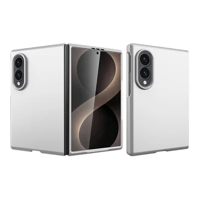 Funda para Samsung Galaxy Z Fold8, carcasa protectora de PC dura con acabado suave al tacto, antiimpactos - Plata
