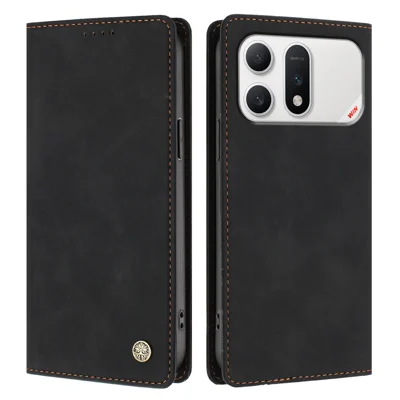  For Honor Win Turbo 5G Case HX RFID Blocking Wallet Stand Leather Flip Phone Cover - Black