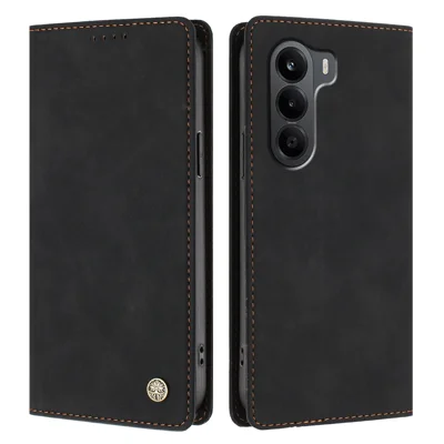  For OnePlus Turbo 6X 5G Case HX RFID Blocking Wallet Stand Leather Flip Phone Cover - Black