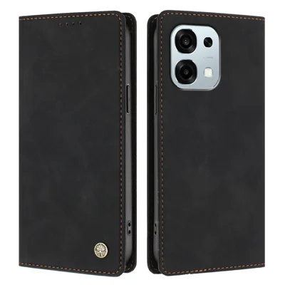  For Oppo A6 Pro 4G / Oppo A6 Pro 5G Case HX RFID Blocking Wallet Stand Leather Flip Phone Cover - Black