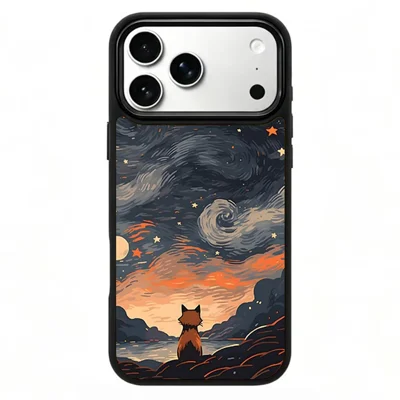 For iPhone 17 Pro Max Magnetic Case Art Gallery UV Pattern Printing PC + Silicone Phone Cover - ZX0000