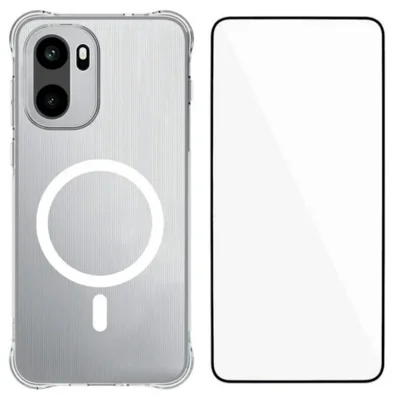  WANLONFENG dla OnePlus Ace 6T 5G / OnePlus 15R 5G / OnePlus Ace 6 5G Seria WL2 2,0 mm magnetyczna obudowa przezroczysta z tworzywa TPU z folią ekranową – Przezroczysta