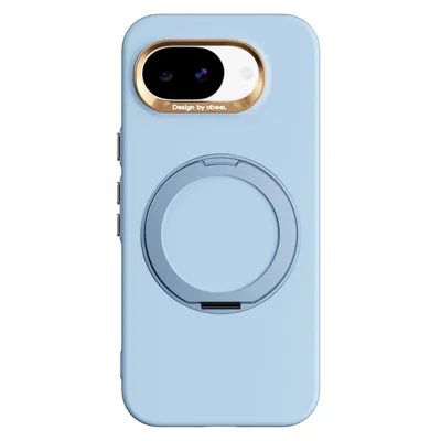 ABEEL Für Google Pixel 10a Magnetische Hülle Mit Ring Und Kippständer, Weiches Silikon-Gefühl, PC-Handyhülle – Himmelblau