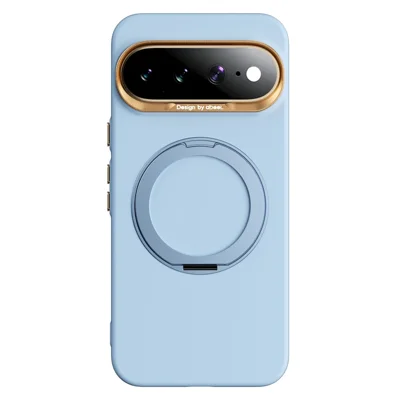 ABEEL Für Google Pixel 11 Pro XL Magnetische Hülle Mit Ring Und Kippständer, Weiches Silikon-Gefühl, PC-Handyhülle – Himmelblau