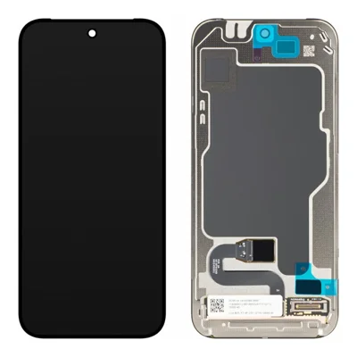 Pour Google Pixel 10 Pro écran OLED de qualité OEM S et ensemble du numériseur + cadre (avec lecteur d'empreintes digitales et plaque métallique) (sans logo) - Noir