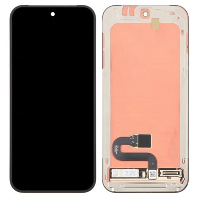 لـ Google Pixel 10 قطعة استبدال شاشة OLED من الدرجة الأصلية S مع محوّل رقمي + هيكل (مع بصمة الإصبع ولوحة معدنية) (بدون شعار) - أسود
