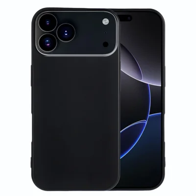 Чехол для iPhone 18 Pro Max из ТПУ, матовый, антиотпечатки, мягкий чехол для задней панели телефона - Черный