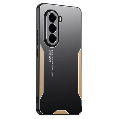 For OnePlus Turbo 6X 5G Phone Case Aluminium Alloy TPU PC Back Cover - Gold
