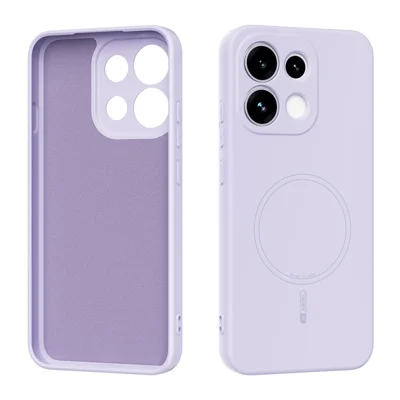 ABEEL Magnetisk Hölje för Oppo Reno16 F 5G / Reno16 FS 5G Skin Touch Liquid Silicone Mobiltelefon Baklås - Lila