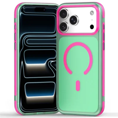 For iPhone 18 Pro Max / 17 Pro Max Magnetisk Case PC+TPU+TPE Soft-Touch Telefonbeskyttelse - Grøn