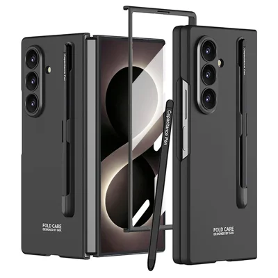 GKK Anti-stootcase voor Samsung Galaxy Z Fold8 Ultra met Stylus, PC + gehard glas, slanke telefoonhoes - Zwart